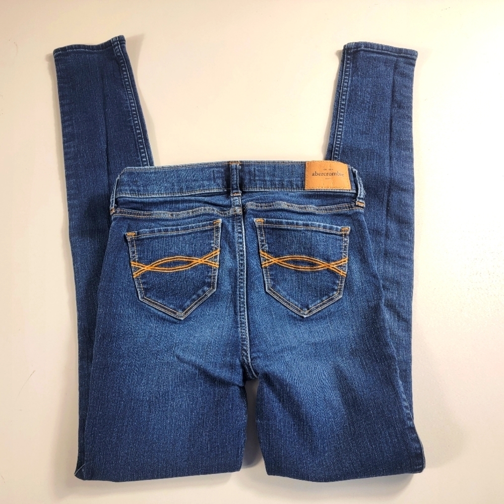 ABERCROMBIE KIDS GIRLS SUPER SKINNY JEANS SIZE 14 SLIM EUC